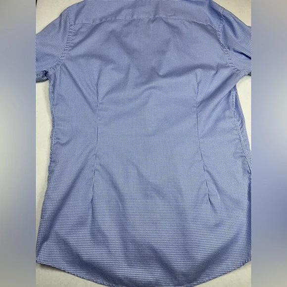 Eton Men’s Blue & White Slim Fit Long Sleeve Dress Shirt. Size 41 / 16 - Medium - Picture 6 of 13